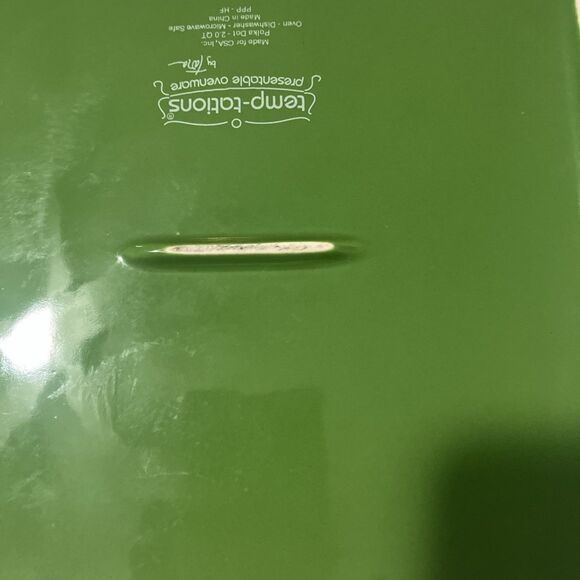 Temp-Tations Green Square Baker Polka Dot Yellow 8" - Picture 16 of 16